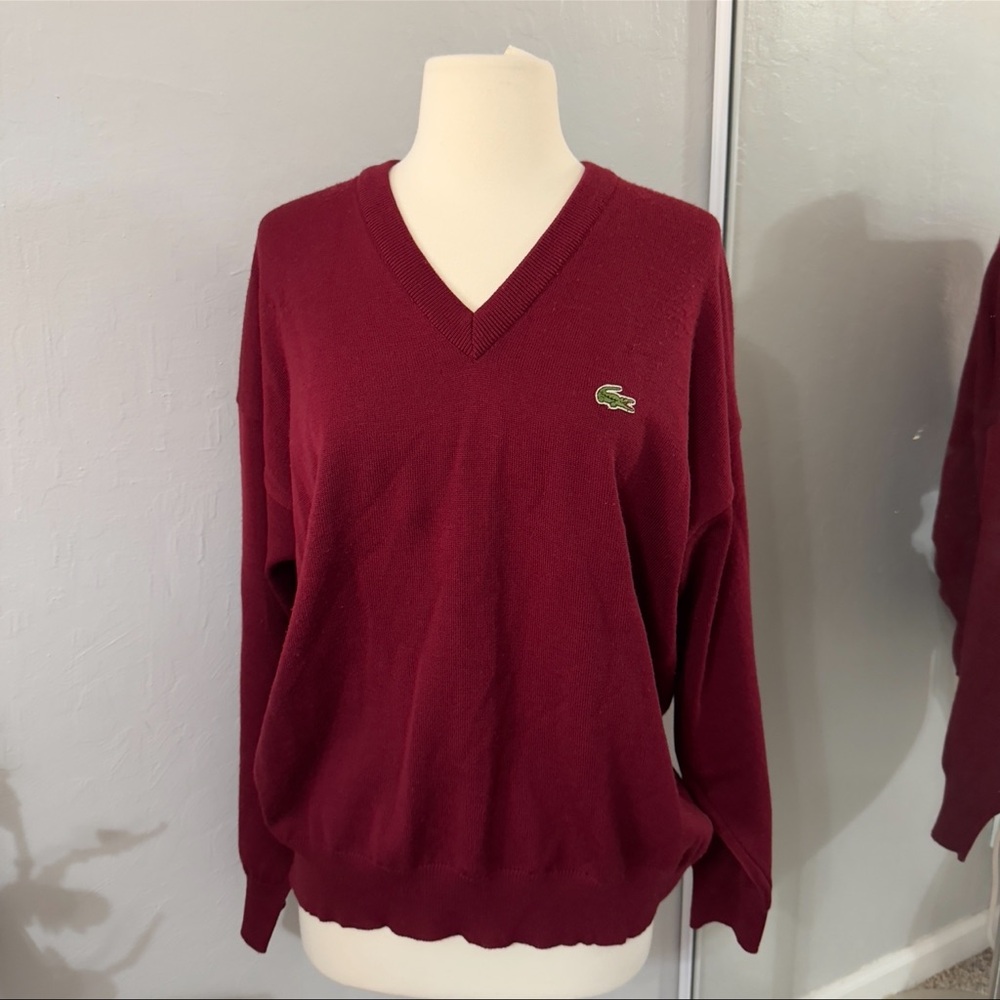 Vintage Maroon Lacoste Sweater